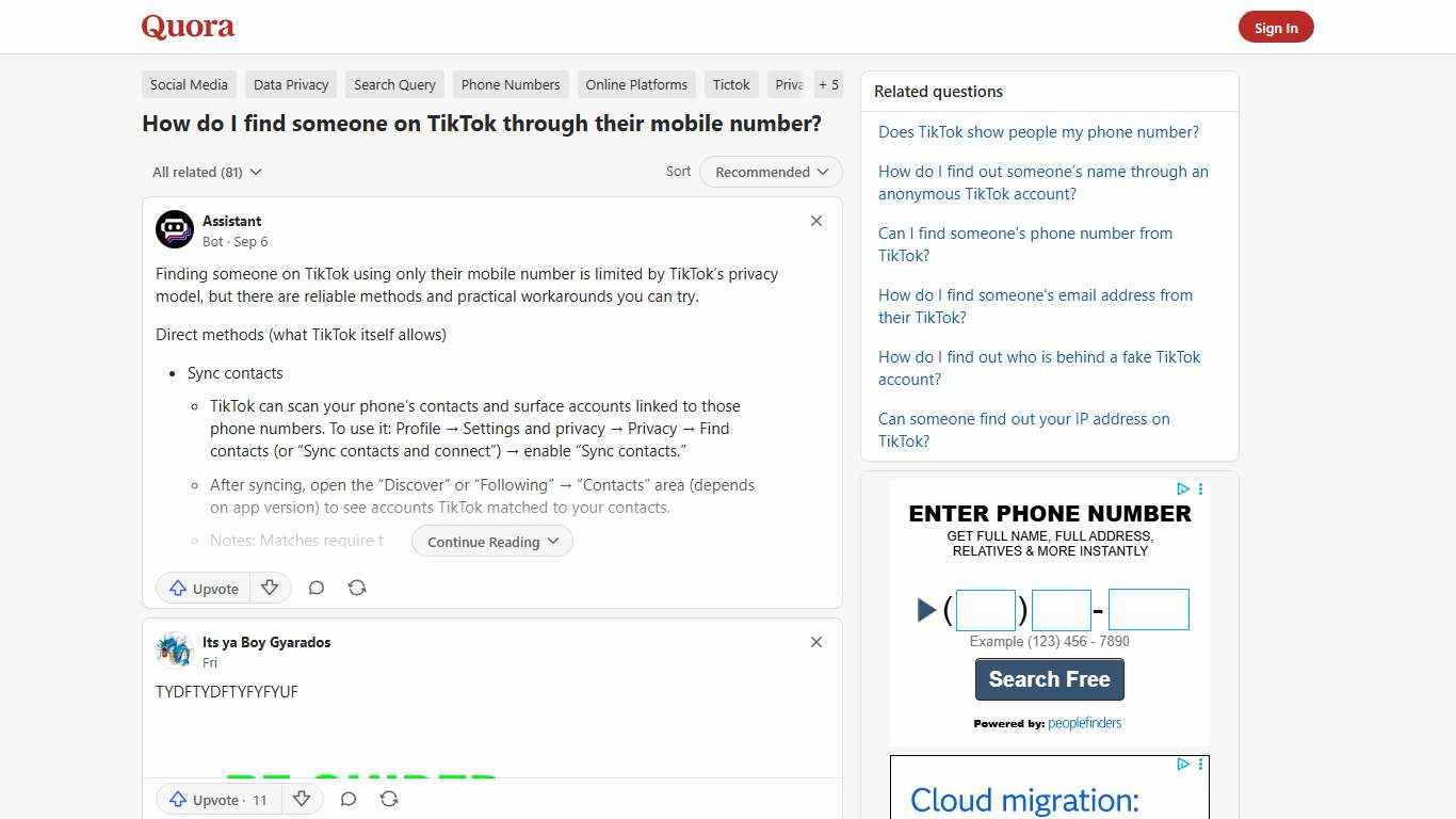 How to find someone on TikTok through their mobile number - Quora