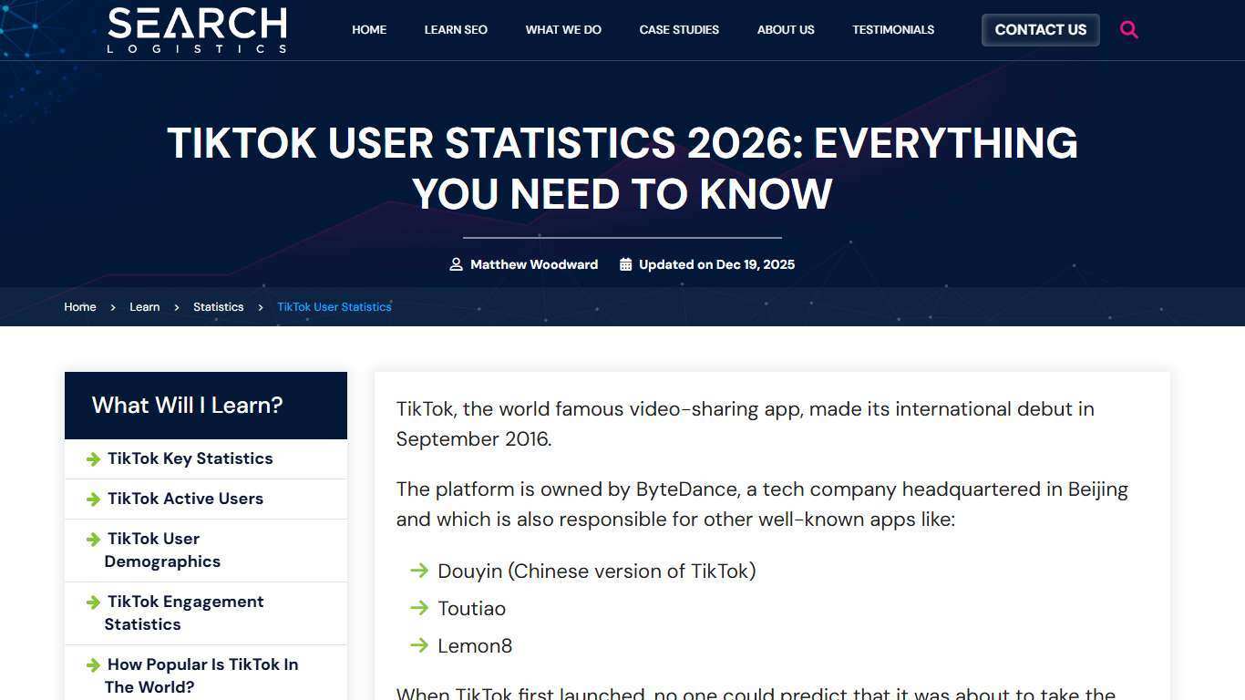 TikTok User Statistics 2026: Everything You Need To Know